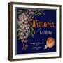 Wistaria Brand - La Verne, California - Citrus Crate Label-Lantern Press-Framed Art Print