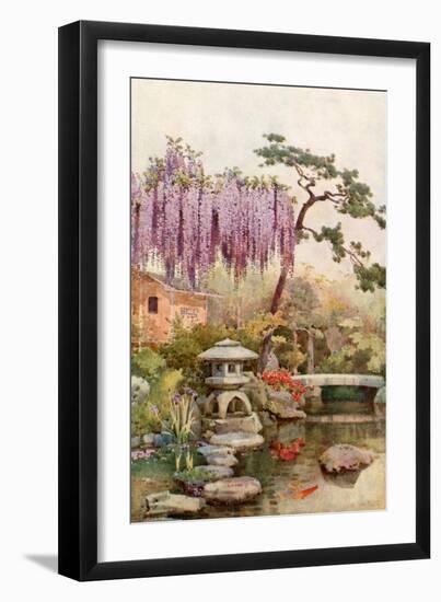 Wistaria in a Kyoto Garden-Ella Du Cane-Framed Giclee Print