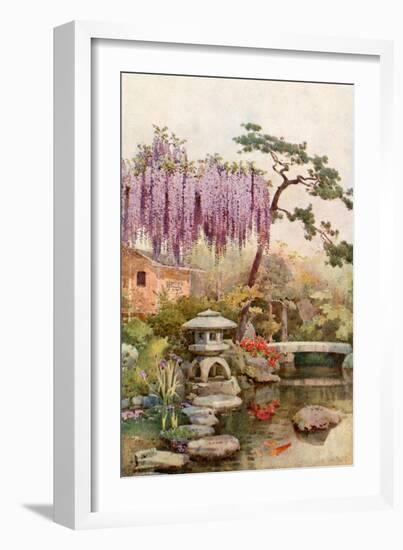 Wistaria in a Kyoto Garden-Ella Du Cane-Framed Giclee Print