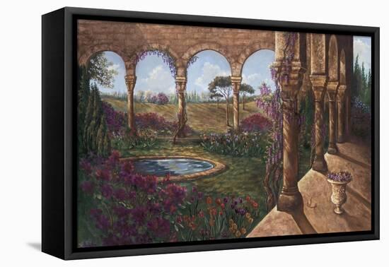 Wisteria Cloister-Judy Mastrangelo-Framed Stretched Canvas