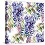 Wisteria Flower Watercolor-tanycya-Stretched Canvas