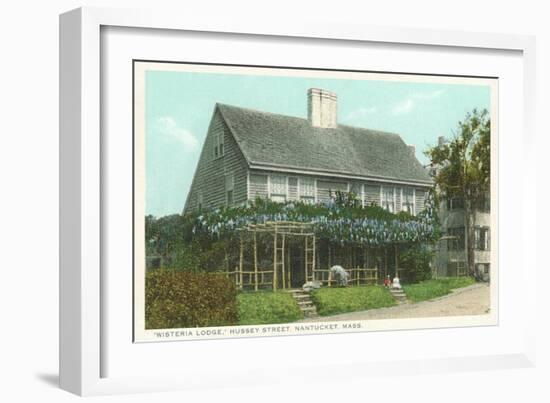 Wisteria Lodge, Hussey Street, Nantucket, Massachusetts-null-Framed Art Print