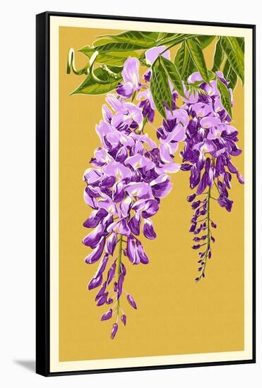 Wisteria-Lantern Press-Framed Stretched Canvas