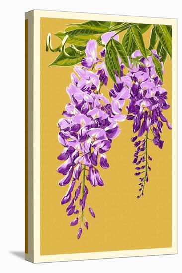 Wisteria-Lantern Press-Stretched Canvas