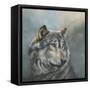 Wistful Wolf-Dina Perejogina-Framed Stretched Canvas