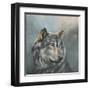 Wistful Wolf-Dina Perejogina-Framed Art Print