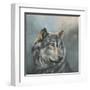 Wistful Wolf-Dina Perejogina-Framed Art Print