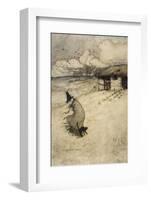 Witch and Cat-Arthur Rackham-Framed Photographic Print