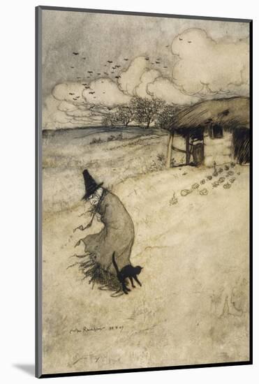 Witch and Cat-Arthur Rackham-Mounted Photographic Print