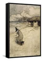 Witch and Cat-Arthur Rackham-Framed Stretched Canvas