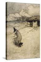 Witch and Cat-Arthur Rackham-Stretched Canvas