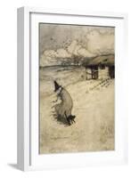 Witch and Cat-Arthur Rackham-Framed Photographic Print