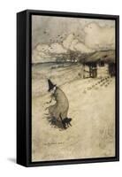Witch and Cat-Arthur Rackham-Framed Stretched Canvas