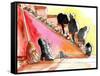 Witch Boots, Broom, Mouse Halloween Black Cats-sylvia pimental-Framed Stretched Canvas