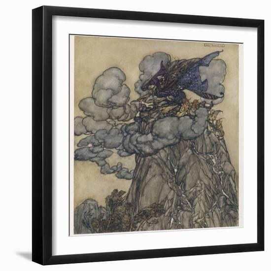 Witch Brews Storm-Arthur Rackham-Framed Photographic Print