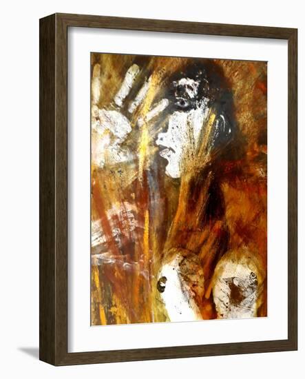 Witch Burning detail-jocasta shakespeare-Framed Giclee Print