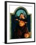 "Witch Carving Pumpkin,"October 27, 1928-Frederic Stanley-Framed Giclee Print