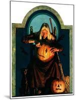 "Witch Carving Pumpkin,"October 27, 1928-Frederic Stanley-Mounted Giclee Print