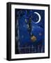 Witch Cat on Broom Halloween-sylvia pimental-Framed Art Print