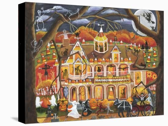 Witch Crafted Boneyard Candy Corn-Cheryl Bartley-Stretched Canvas