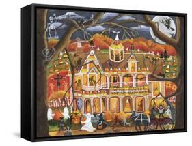 Witch Crafted Boneyard Candy Corn-Cheryl Bartley-Framed Stretched Canvas