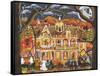 Witch Crafted Boneyard Candy Corn-Cheryl Bartley-Framed Stretched Canvas