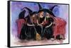 Witch Friends Halloween-sylvia pimental-Framed Stretched Canvas