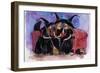 Witch Friends Halloween-sylvia pimental-Framed Art Print