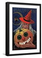 Witch Holding a Pumpkin-Bettmann-Framed Giclee Print