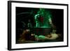 Witch in Scary Halloween Laboratory on Dark Color Background-Yastremska-Framed Photographic Print