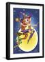 Witch on a Broom-Olga And Alexey Drozdov-Framed Giclee Print