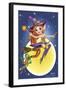 Witch on a Broom-Olga And Alexey Drozdov-Framed Giclee Print