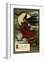 Witch on Her Broom, 1910-null-Framed Giclee Print