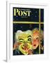 "Witch's Mask," Saturday Evening Post Cover, October 31, 1942-Charles Kaiser-Framed Giclee Print