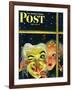 "Witch's Mask," Saturday Evening Post Cover, October 31, 1942-Charles Kaiser-Framed Giclee Print