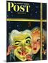 "Witch's Mask," Saturday Evening Post Cover, October 31, 1942-Charles Kaiser-Mounted Giclee Print