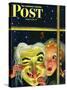 "Witch's Mask," Saturday Evening Post Cover, October 31, 1942-Charles Kaiser-Stretched Canvas