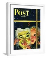 "Witch's Mask," Saturday Evening Post Cover, October 31, 1942-Charles Kaiser-Framed Giclee Print