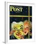 "Witch's Mask," Saturday Evening Post Cover, October 31, 1942-Charles Kaiser-Framed Giclee Print