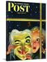 "Witch's Mask," Saturday Evening Post Cover, October 31, 1942-Charles Kaiser-Stretched Canvas