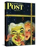 "Witch's Mask," Saturday Evening Post Cover, October 31, 1942-Charles Kaiser-Stretched Canvas