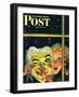 "Witch's Mask," Saturday Evening Post Cover, October 31, 1942-Charles Kaiser-Framed Premium Giclee Print