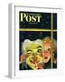 "Witch's Mask," Saturday Evening Post Cover, October 31, 1942-Charles Kaiser-Framed Premium Giclee Print