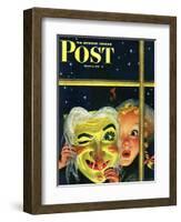 "Witch's Mask," Saturday Evening Post Cover, October 31, 1942-Charles Kaiser-Framed Giclee Print