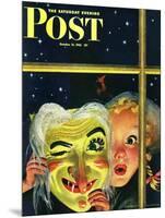 "Witch's Mask," Saturday Evening Post Cover, October 31, 1942-Charles Kaiser-Mounted Giclee Print