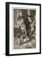 Witch Sacrifices a Child over Her Client-Martin Van Maele-Framed Photographic Print