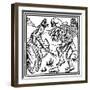 Witch Shooting a Man in the Foot with an Enchanted Arrow Made from a Hazel Wand, 1489-null-Framed Giclee Print