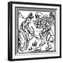 Witch Shooting a Man in the Foot with an Enchanted Arrow Made from a Hazel Wand, 1489-null-Framed Giclee Print
