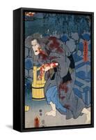 Witch Stained with Blood, Japanese Theater Figure, 1786-1864-Utagawa Kunisada-Framed Stretched Canvas