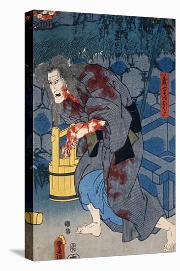 Witch Stained with Blood, Japanese Theater Figure, 1786-1864-Utagawa Kunisada-Stretched Canvas
